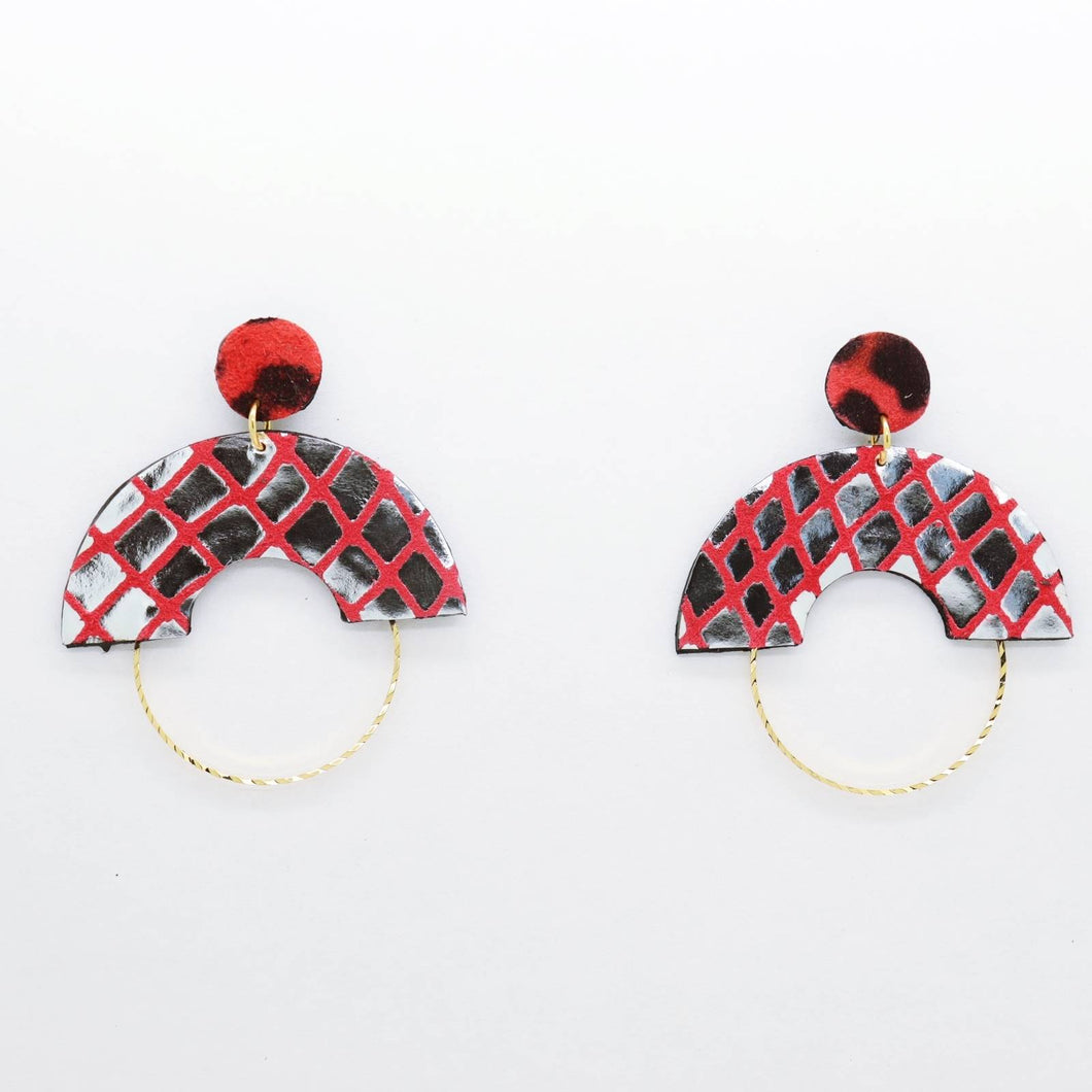 Boucles d'oreilles •GRACIEUSES• quadrillées