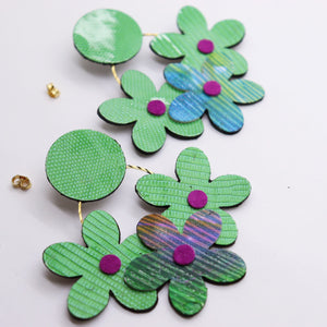 Boucles d'oreilles •NINI• vertes