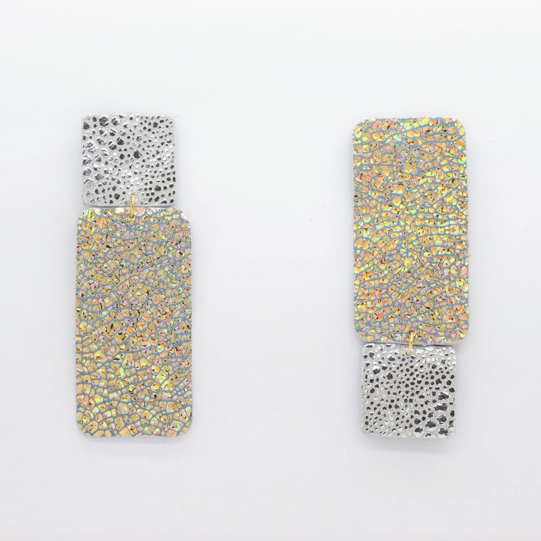 Boucles d'oreilles •GYNE• à facettes