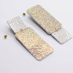Boucles d'oreilles •GYNE• à facettes
