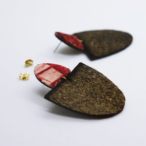 Boucles d'oreilles •SAMA• noires