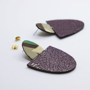 Boucles d'oreilles •SAMA• violettes