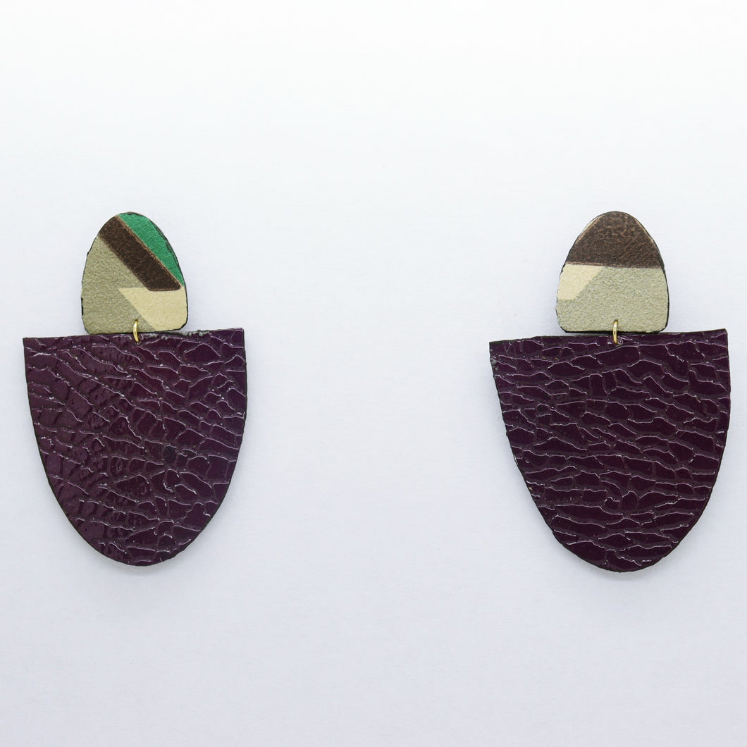 Boucles d'oreilles •SAMA• violettes