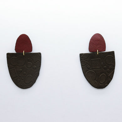 Boucles d'oreilles •SAMA• noires