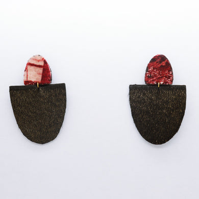 Boucles d'oreilles •SAMA• noires