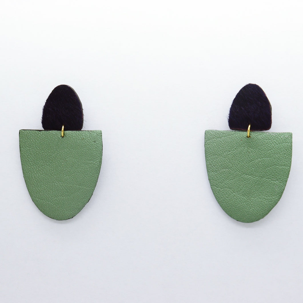 Boucles d'oreilles •SAMA• vertes