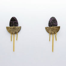 Charger l&#39;image dans la galerie, Boucles d&#39;oreilles •SAMARA• mordorées