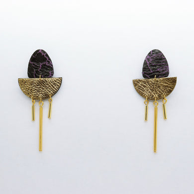 Boucles d'oreilles •SAMARA• mordorées
