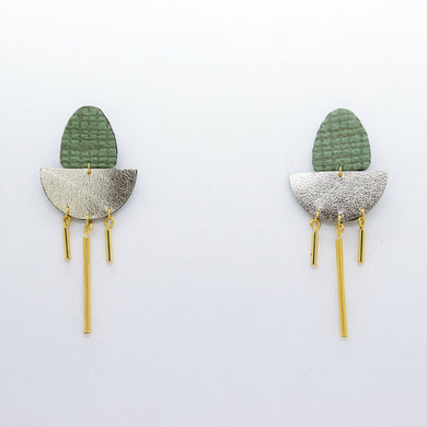 Boucles d'oreilles •SAMARA• vertes