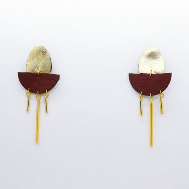 Boucles d'oreilles •SAMARA• marrons