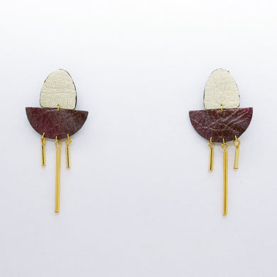 Boucles d'oreilles •SAMARA• marrons