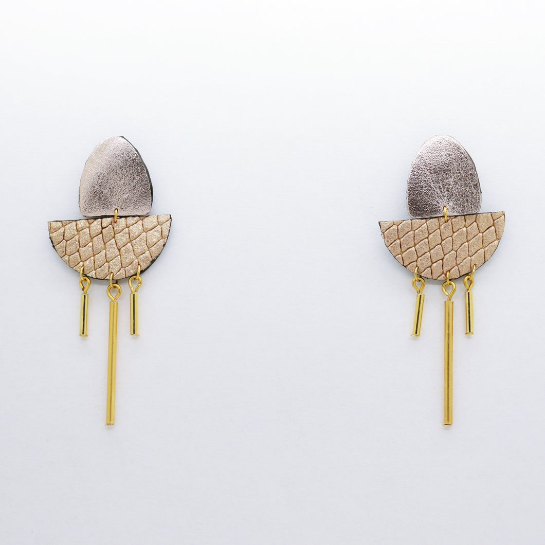 Boucles d'oreilles •SAMARA• beiges