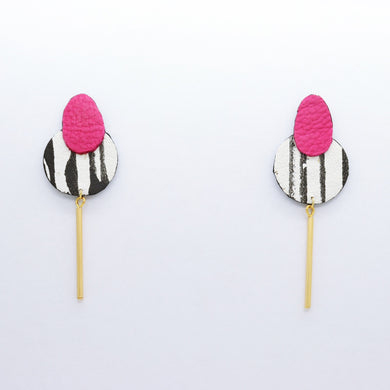 Boucles d'oreilles •SARA• zébrées