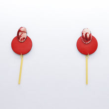 Charger l&#39;image dans la galerie, Boucles d&#39;oreilles •SARA• rouges