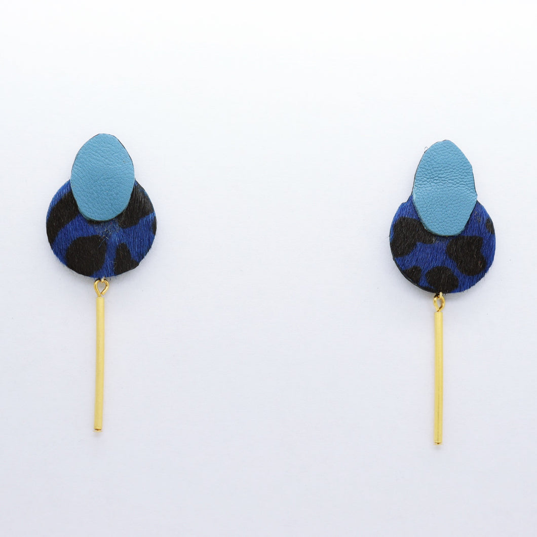 Boucles d'oreilles •SARA• bleues