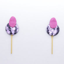 Charger l&#39;image dans la galerie, Boucles d&#39;oreilles •SARA• violettes