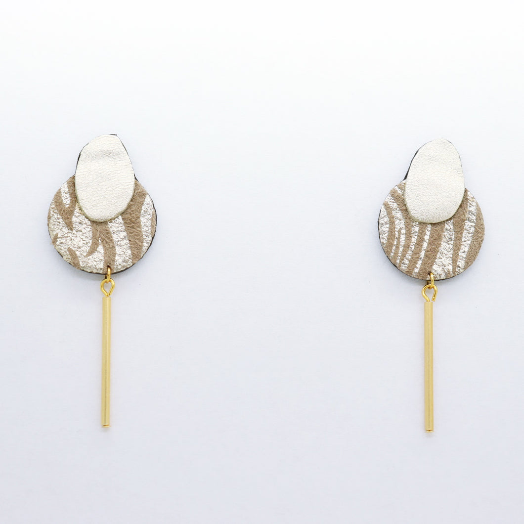 Boucles d'oreilles •SARA• tigrées