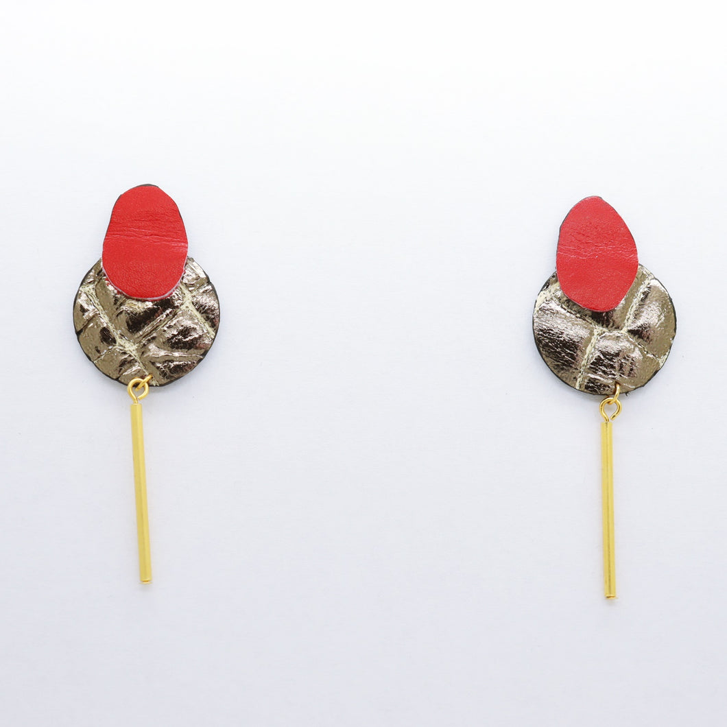 Boucles d'oreilles •SARA• metallisées