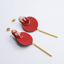 Charger l&#39;image dans la galerie, Boucles d&#39;oreilles •SARA• rouges