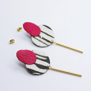 Boucles d'oreilles •SARA• zébrées