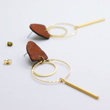 Charger l&#39;image dans la galerie, Boucles d&#39;oreilles •TINA• camel