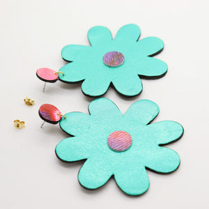 Boucles d'oreilles •SAINTA• turquoises