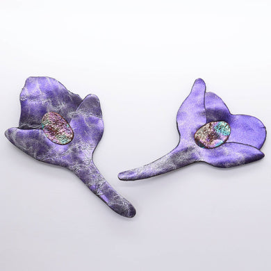 Boucles d'oreilles •YAYA• violettes