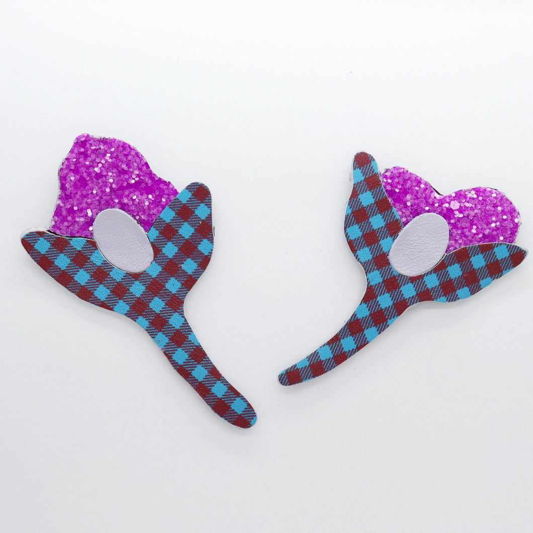 Boucles d'oreilles •YAYA• à carreaux