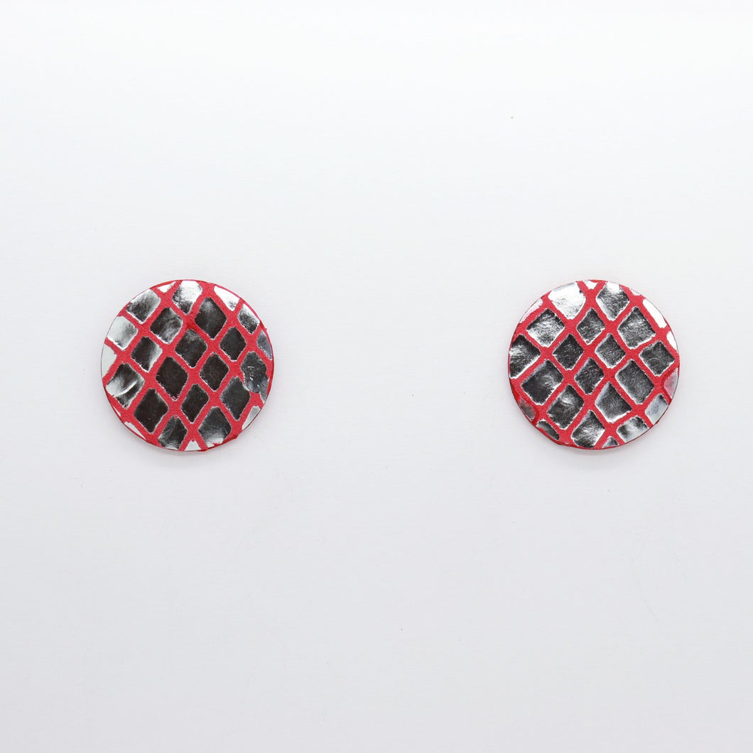 Boucles d'oreilles •MINI-SUNI• à carreaux