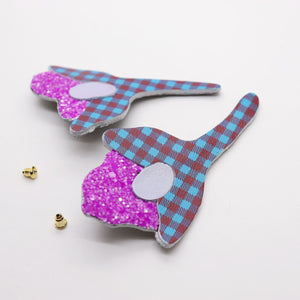 Boucles d'oreilles •YAYA• à carreaux