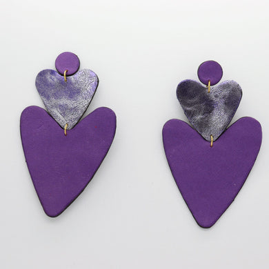 Boucles d'oreilles •BELLÄ• violettes