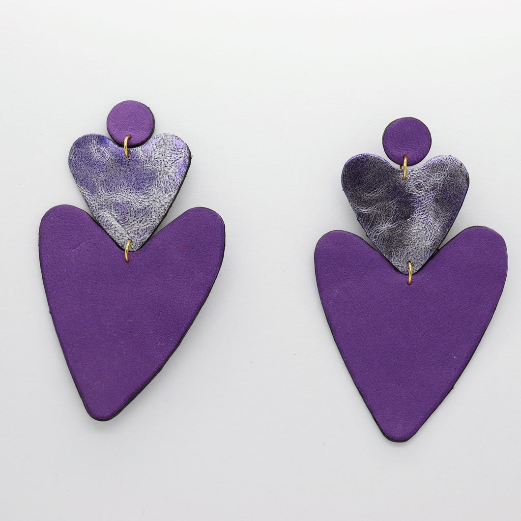 Boucles d'oreilles •BELLÄ• violettes