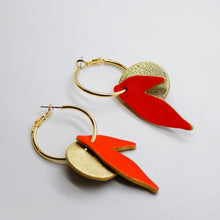 Charger l'image dans la galerie, Boucles d'oreilles en cuir •ROSALIA• bicolores