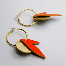 Charger l'image dans la galerie, Boucles d'oreilles en cuir •ROSALIA• bicolores