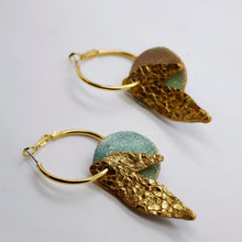 Charger l'image dans la galerie, Boucles d'oreilles en cuir •ROSALIA• bicolores