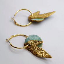 Charger l'image dans la galerie, Boucles d'oreilles en cuir •ROSALIA• bicolores