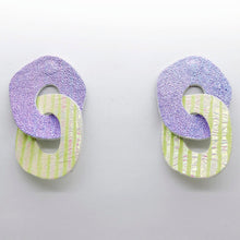 Charger l'image dans la galerie, Boucles d'oreilles en cuir •DAGDA• parmes