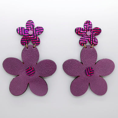 Boucles d'oreilles •FLORBA• violettes