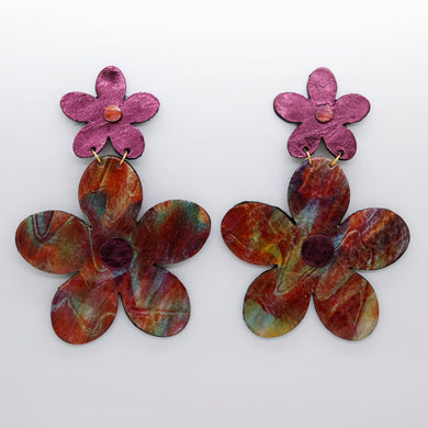 Boucles d'oreilles •FLORBA• à motifs