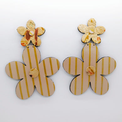 Boucles d'oreilles •FLORBA• rayées
