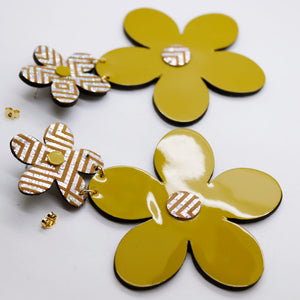 Boucles d'oreilles •FLORBA• à motifs