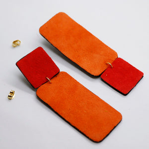 Boucles d'oreilles •GYNE• oranges