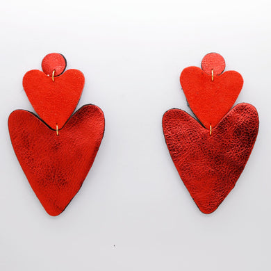Boucles d'oreilles •BELLÄ• rouges