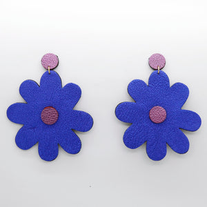 Boucles d'oreilles •SAINTA• bleues