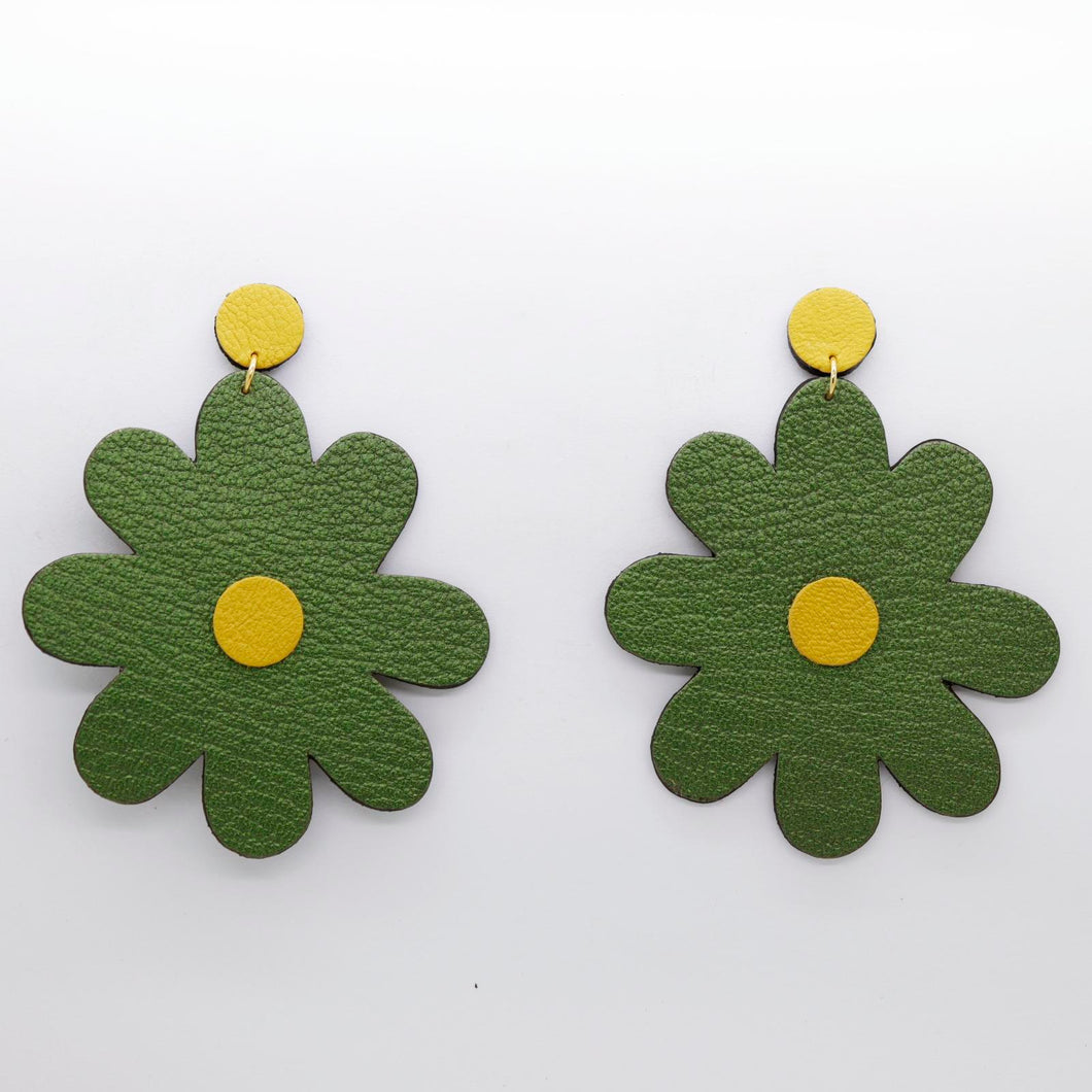 Boucles d'oreilles •SAINTA• vertes