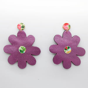 Boucles d'oreilles •SAINTA• parmes