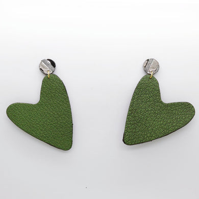 Boucles d'oreilles •AMÕR• vertes