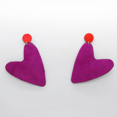 Boucles d'oreilles •AMÕR• violettes