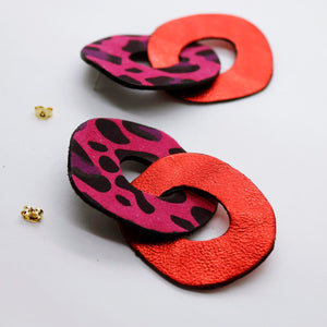 Boucles d'oreilles •DAGDA• tachetées