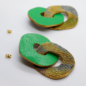 Boucles d'oreilles •DAGDA• vertes